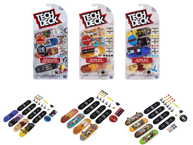 Tech deck pack deluxe da 4 skate assortiti