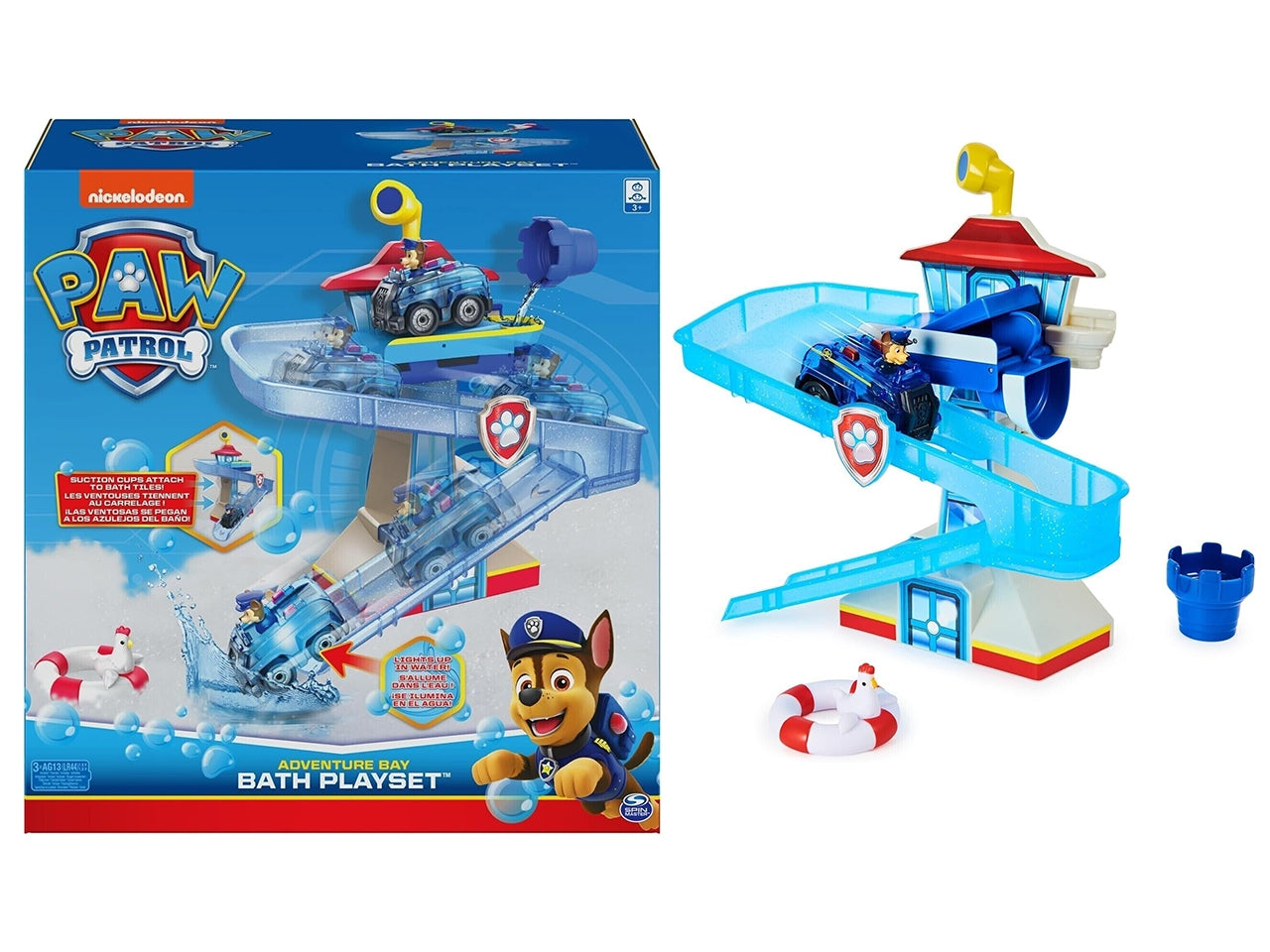 Playset con veicolo Paw Patrol, Adventure Bay Bath luminoso, giocattolo con acqua | Spin Master