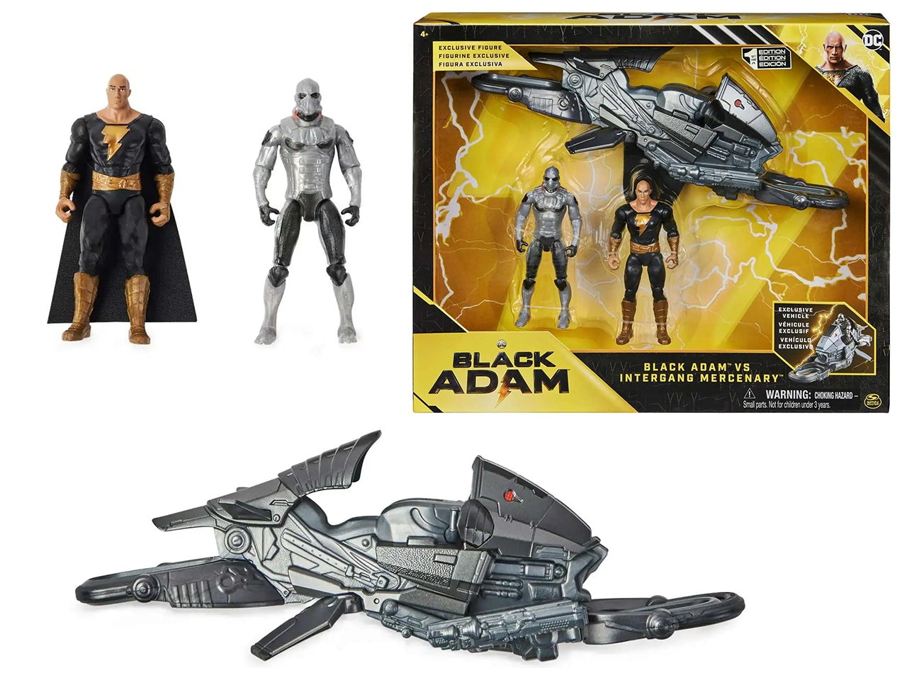 Set esclusivo di action figure DC Black Adam contro Intergang Mercenary | Spin Master