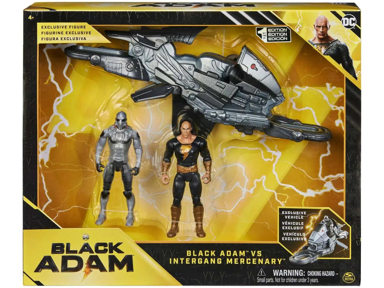 Set esclusivo di action figure DC Black Adam contro Intergang Mercenary | Spin Master