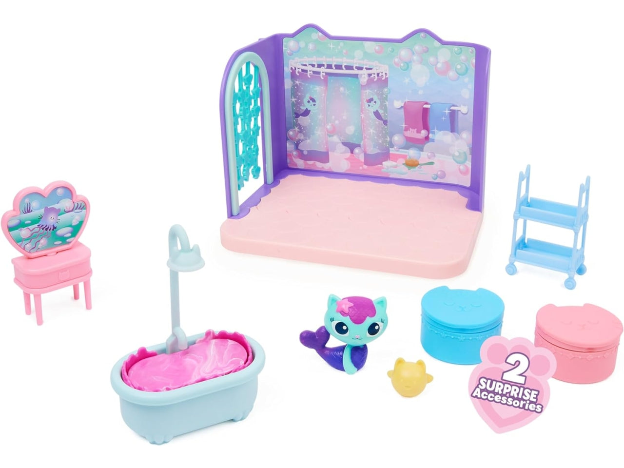 Gabby's Dollhouse, sala da bagno, set le stanze della casa, per bambine dai 3+ anni - Spin Master