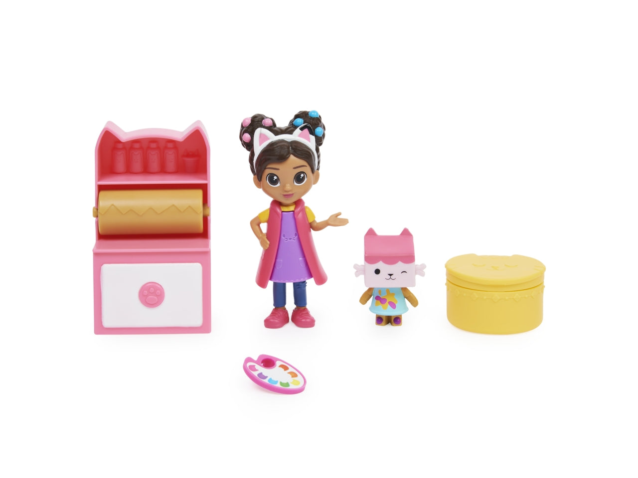 Gabby's Dollhouse, lo studio d'arte con 2 personaggi e scatola sorpresa per bambine dai 3+ anni - Spin Master