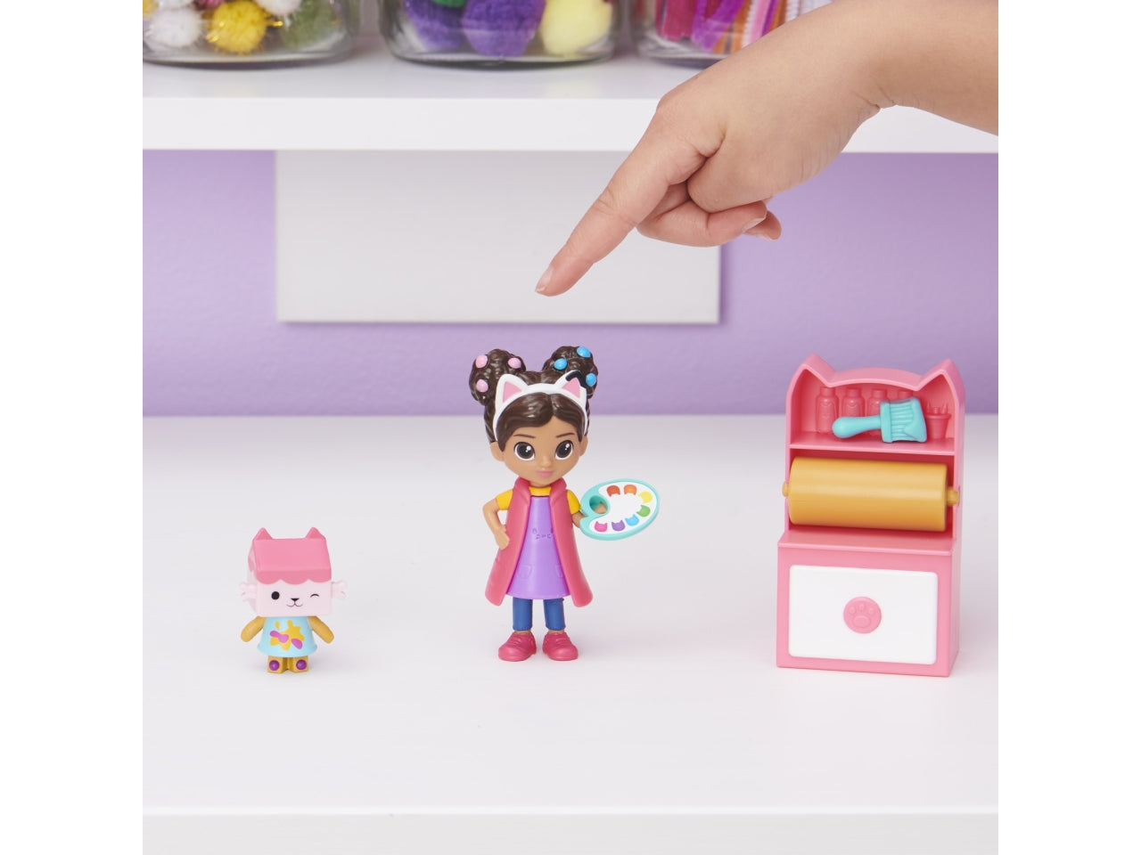 Gabby's Dollhouse, lo studio d'arte con 2 personaggi e scatola sorpresa per bambine dai 3+ anni - Spin Master