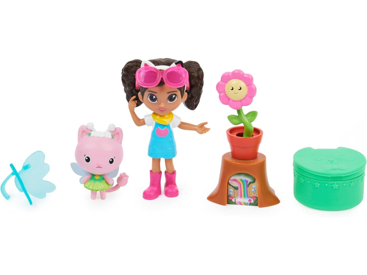 Gabby's Dollhouse, set giardino con 2 personaggi e scatola sorpresa, per bambine di 3+ anni - Spin Master