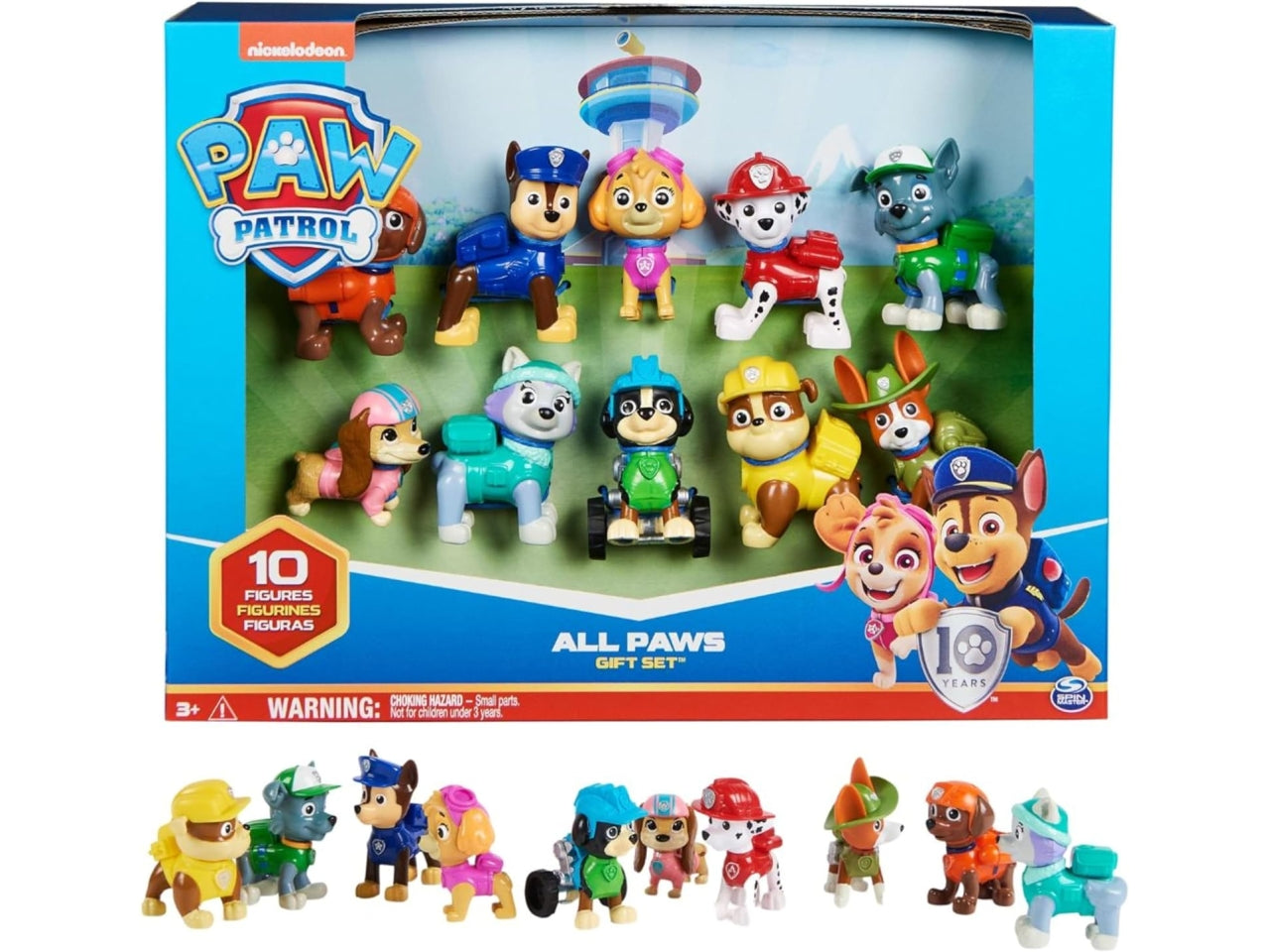 Paw Patrol confezione regalo con 10 personaggi per bambini dai 3+ anni - Spin Master