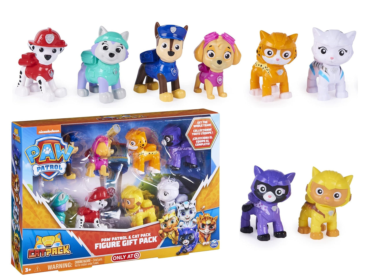 Confezione con 8 personaggi giocattolo Paw Patrol All Paws On Deck action figure da collezione, giocattoli per bambini dai 3 anni in su | Spin Master