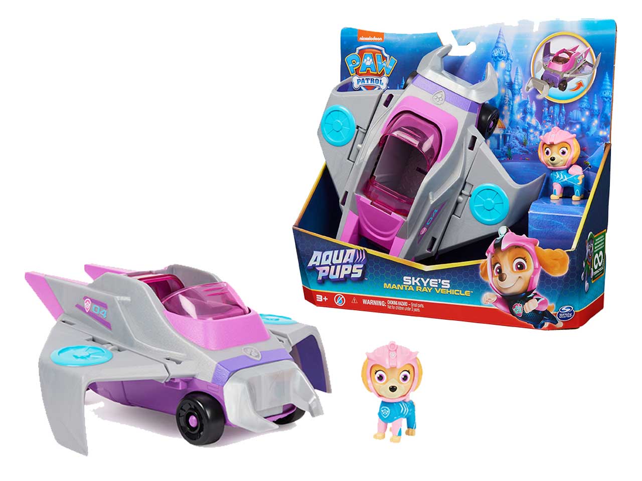 Paw patrol veicolo tematizzato aqua pups skye