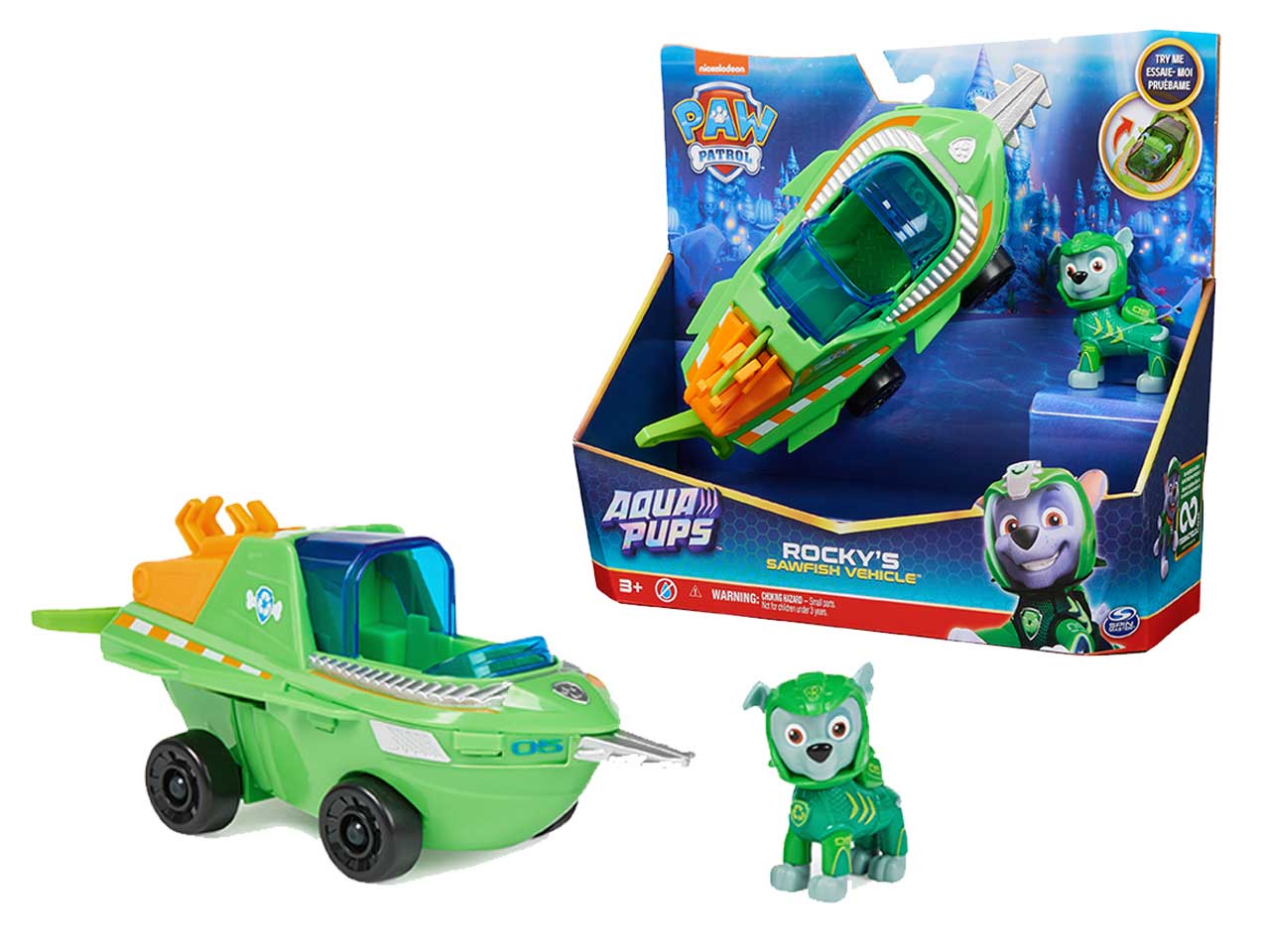 Paw patrol veicolo tematizzato aqua pups rocky