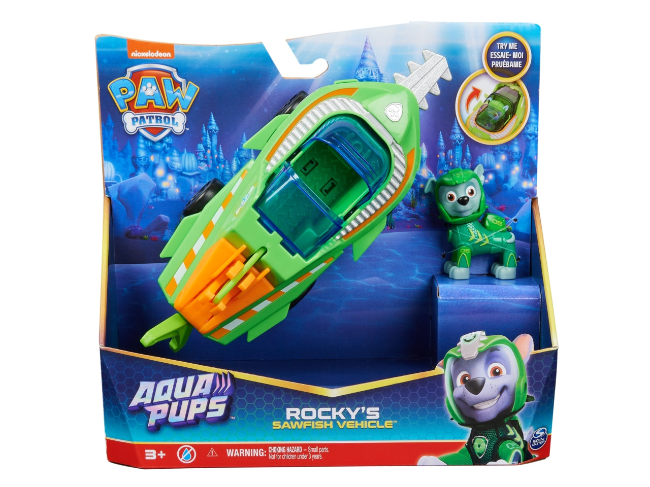 Paw patrol veicolo tematizzato aqua pups rocky