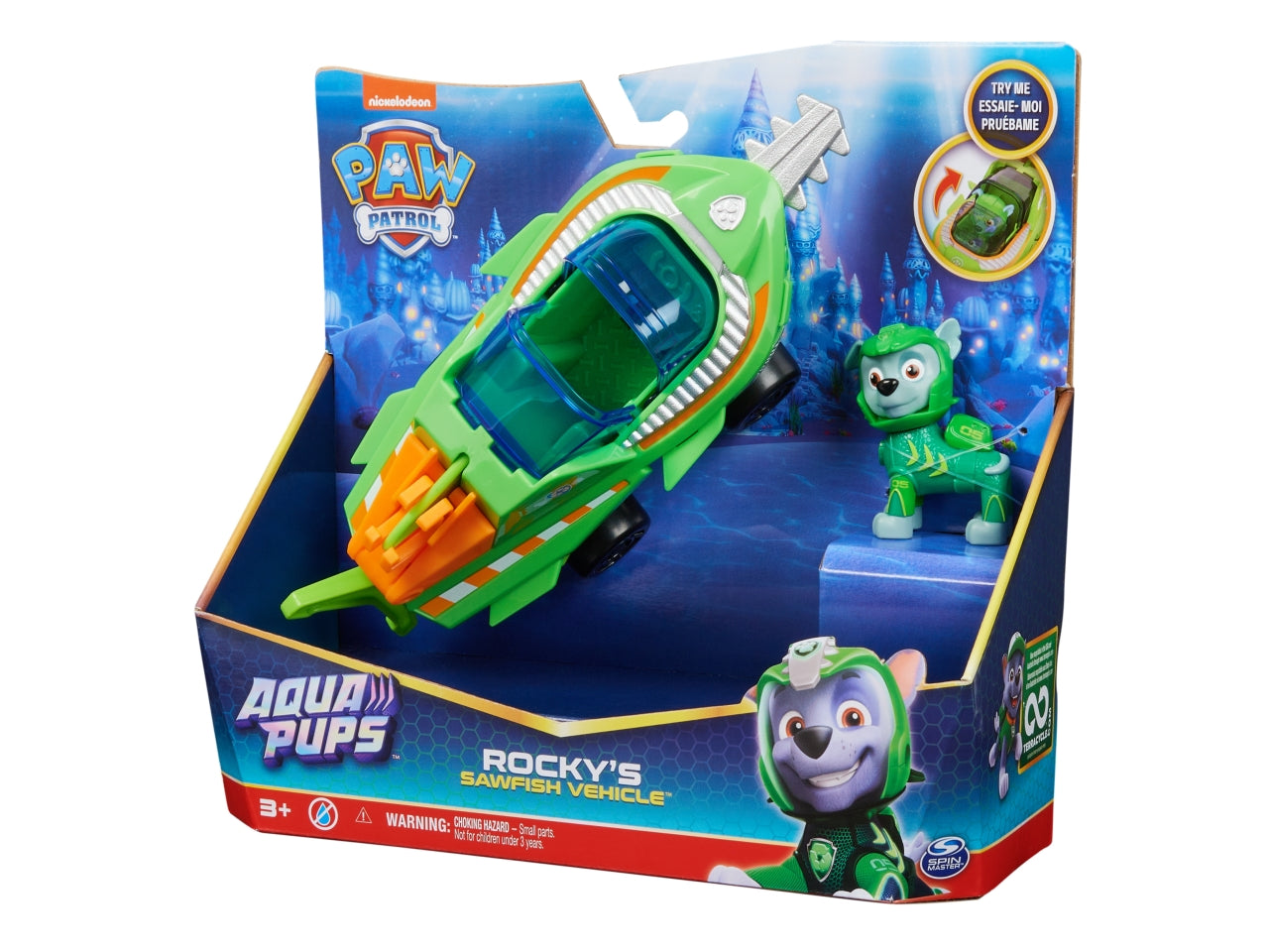 Paw patrol veicolo tematizzato aqua pups rocky