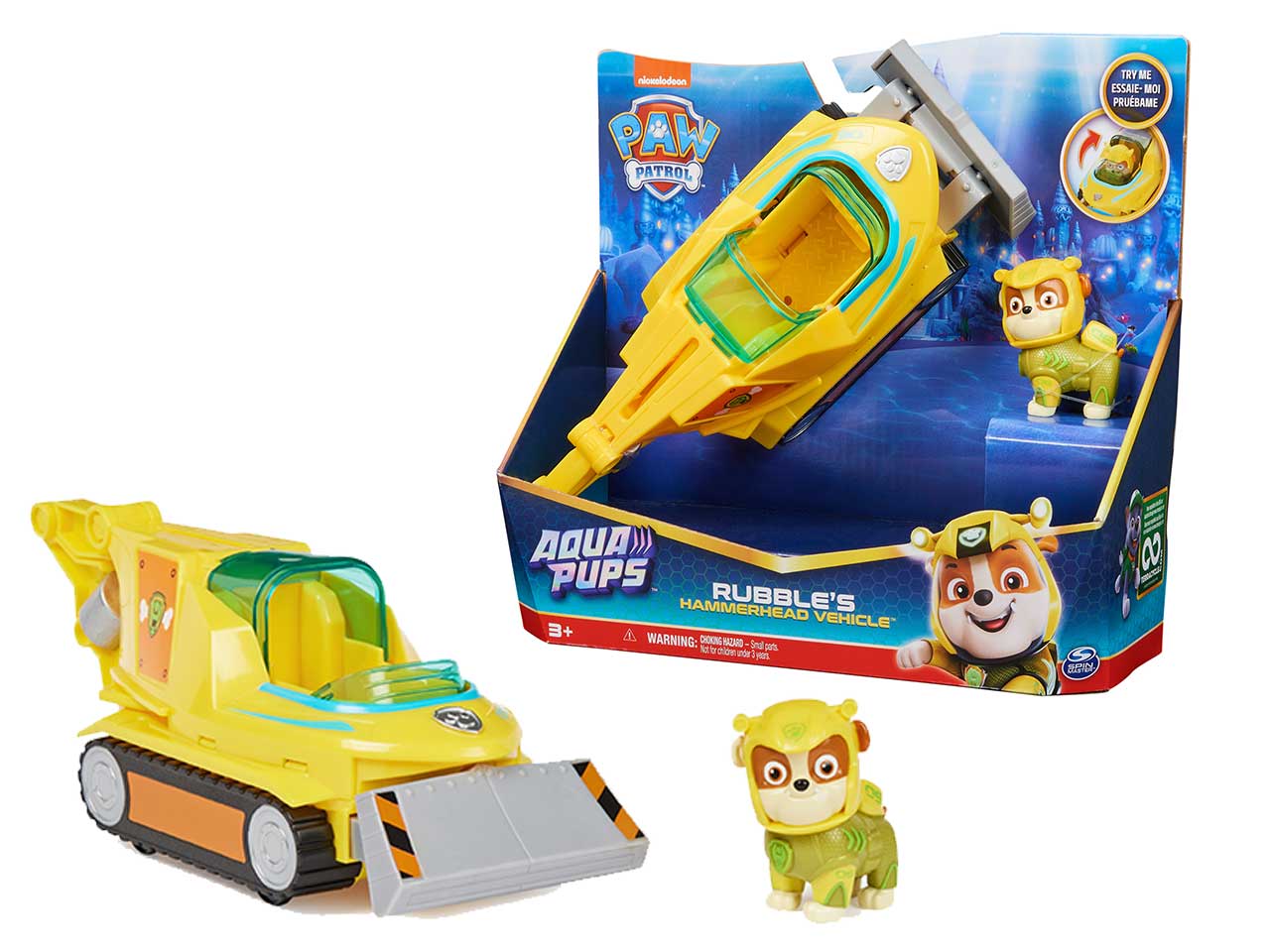 Paw patrol veicolo tematizzato aqua pups rubble