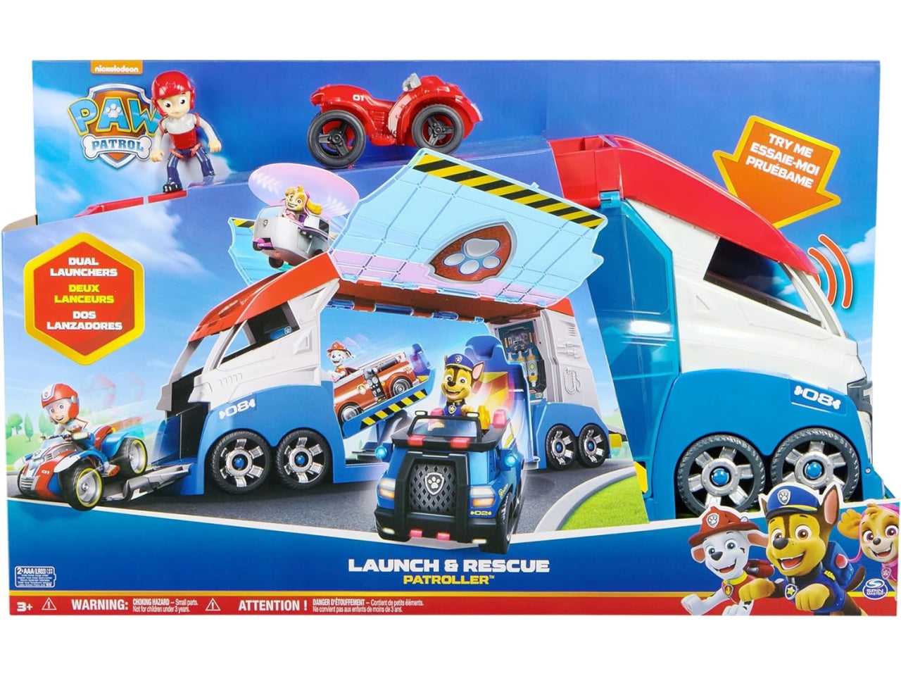 Paw Patrol veicolo trasformabile con luci, suoni e personaggio, per bambini dai 3+ anni - Spin Master