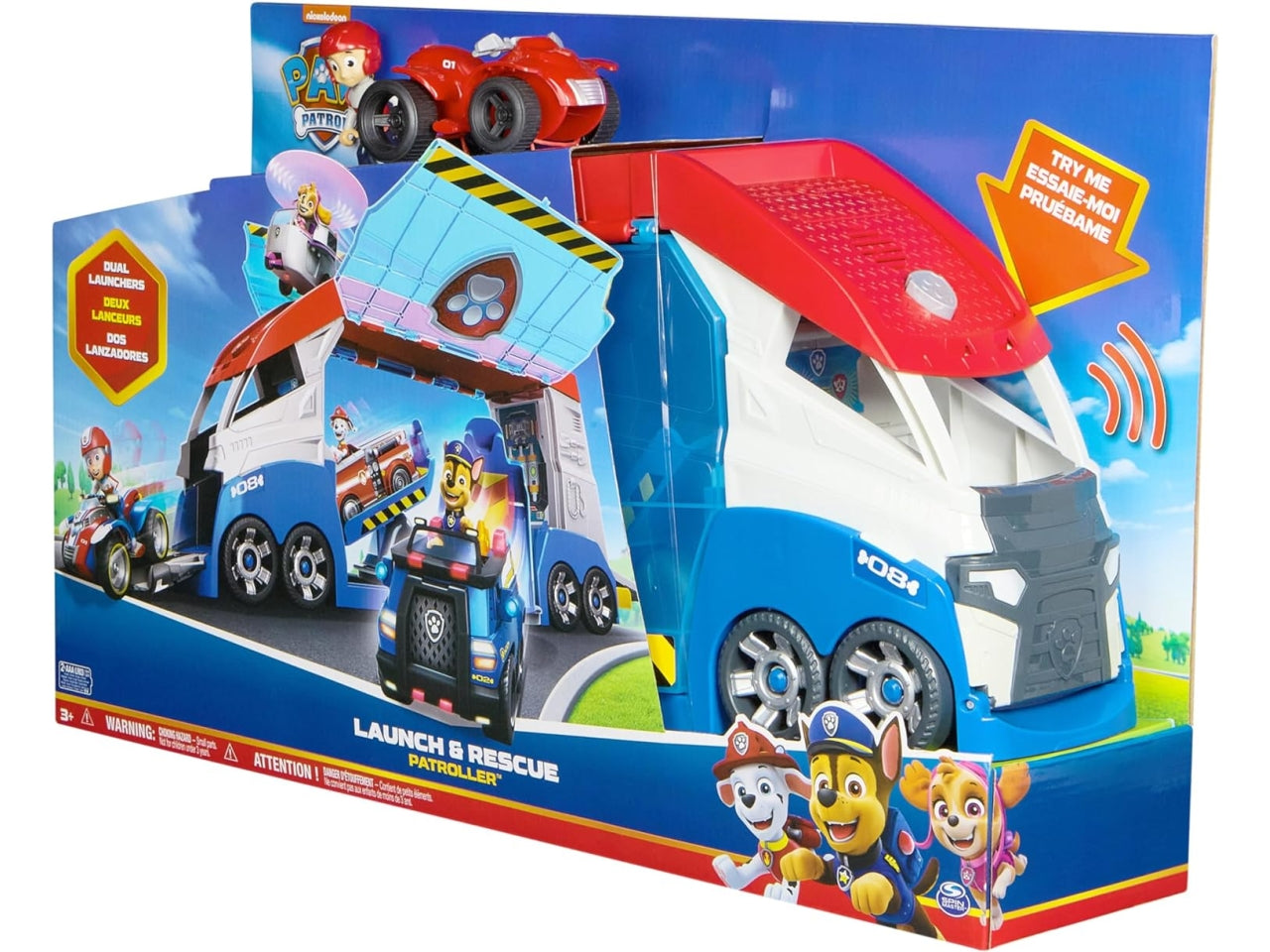 Paw Patrol veicolo trasformabile con luci, suoni e personaggio, per bambini dai 3+ anni - Spin Master