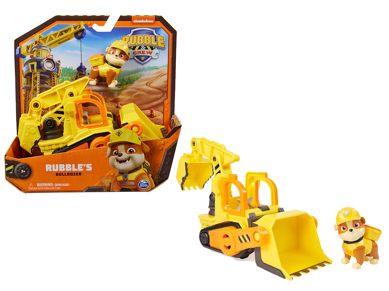 Rubble & Crew, veicolo bulldozer di Rubble's con personaggio per bambini dai 3+ anni - Spin Master