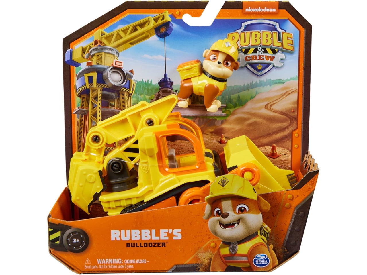 Rubble & Crew, veicolo bulldozer di Rubble's con personaggio per bambini dai 3+ anni - Spin Master