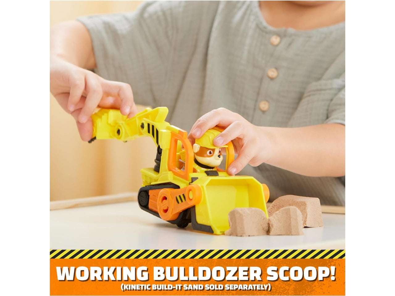 Rubble & Crew, veicolo bulldozer di Rubble's con personaggio per bambini dai 3+ anni - Spin Master