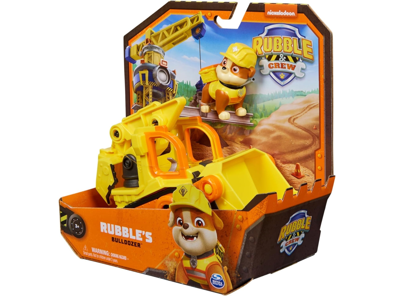 Rubble & Crew, veicolo bulldozer di Rubble's con personaggio per bambini dai 3+ anni - Spin Master