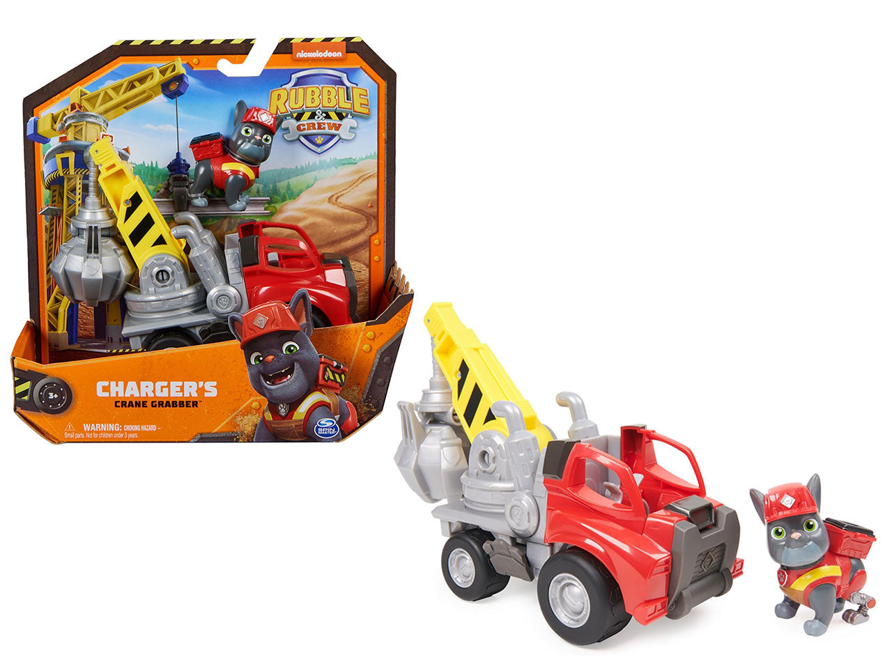 Rubble & Crew, camion con gru di Charger e personaggio per bambini dai 3+ anni - Spin Master