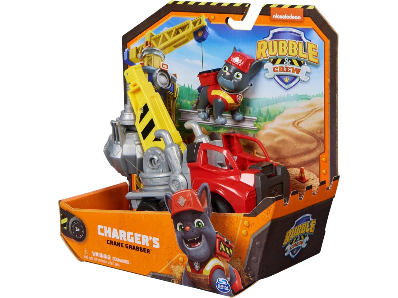 Rubble & Crew, camion con gru di Charger e personaggio per bambini dai 3+ anni - Spin Master