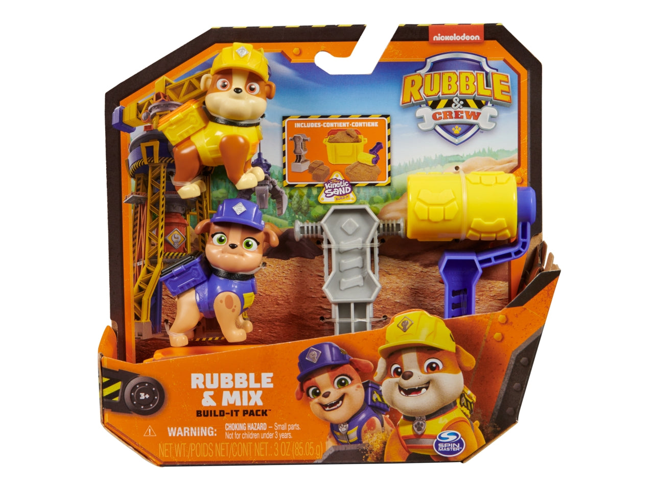 Rubble & Crew, set 2 personaggi Paw Patrol con kinetic per bambini dai 3+ anni - Spin Master