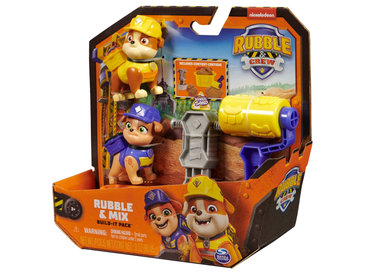 Rubble & Crew, set 2 personaggi Paw Patrol con kinetic per bambini dai 3+ anni - Spin Master