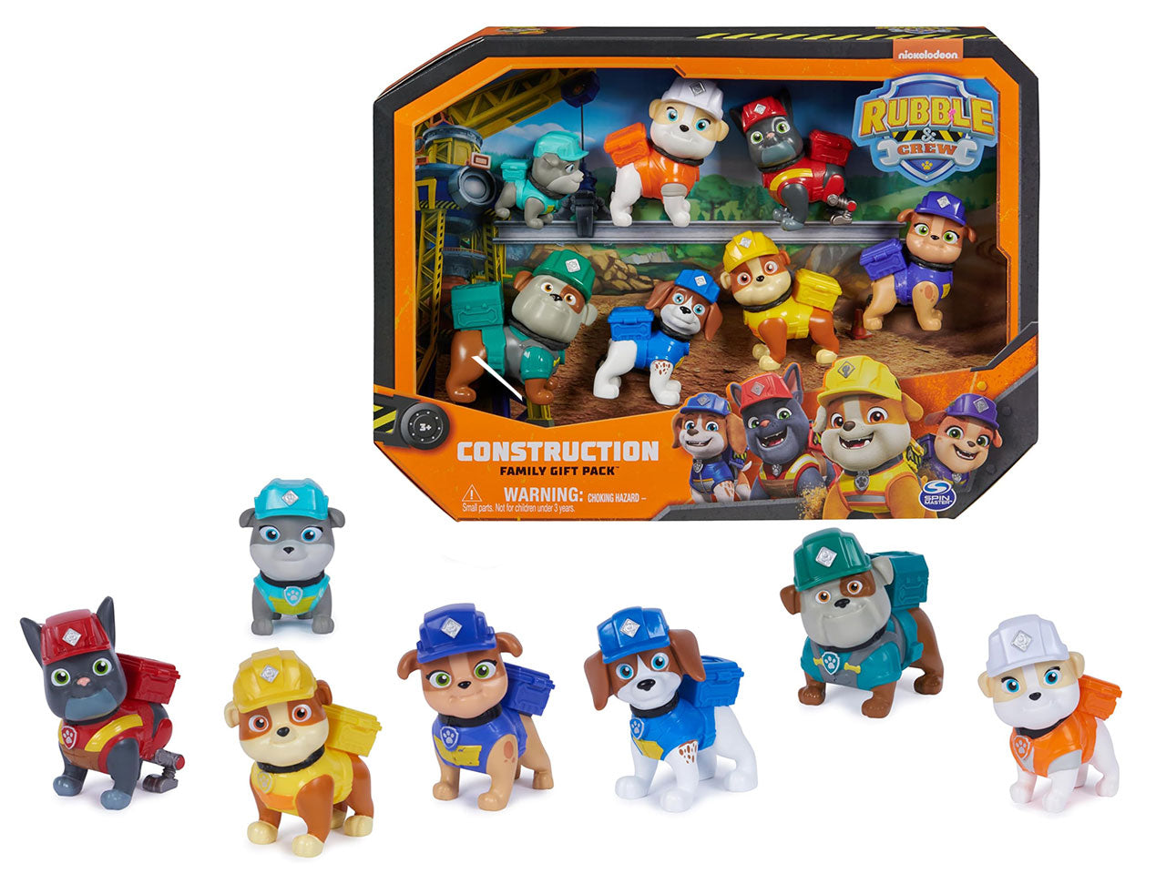 Rubble & Crew, famiglia con 7 personaggi Paw Patrol per bambini dai 3+ anni - Spin Master