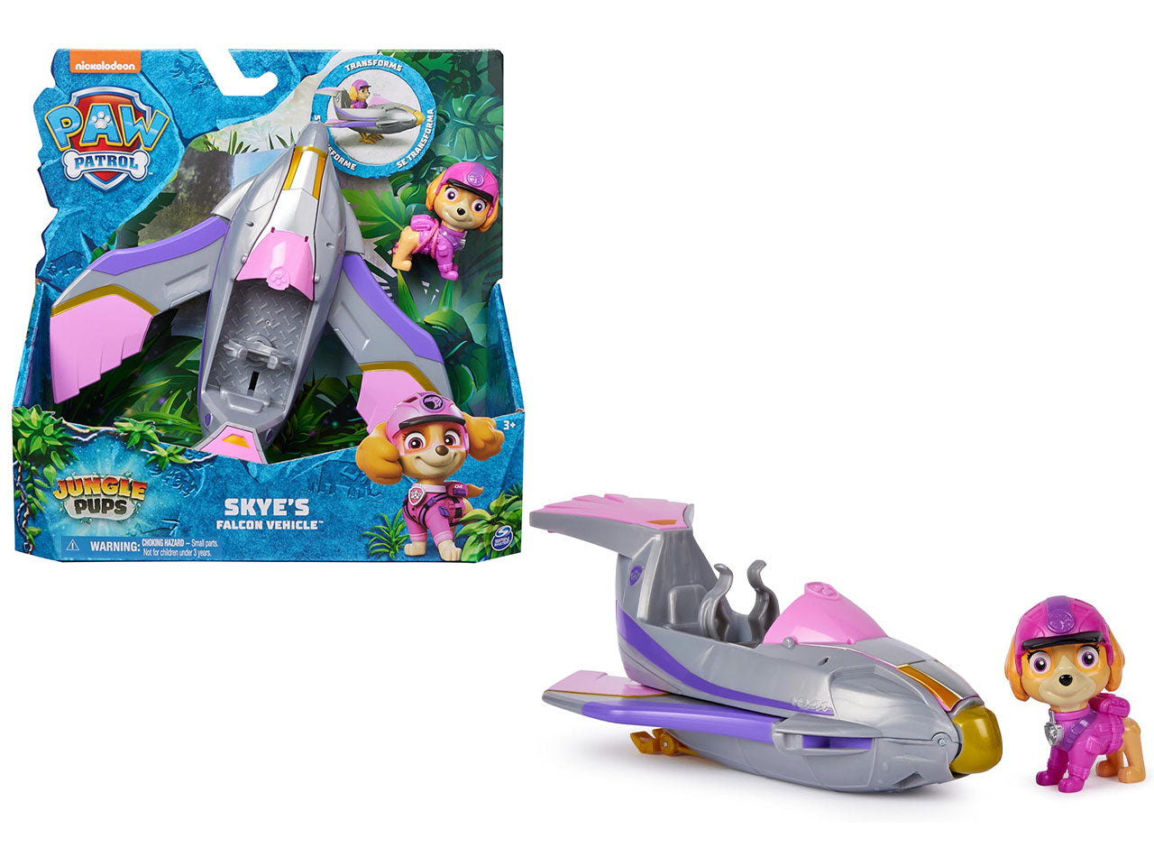 Paw Patrol veicolo giungla trasformabile di Skye, per bambini dai 3+ anni - Spin Master