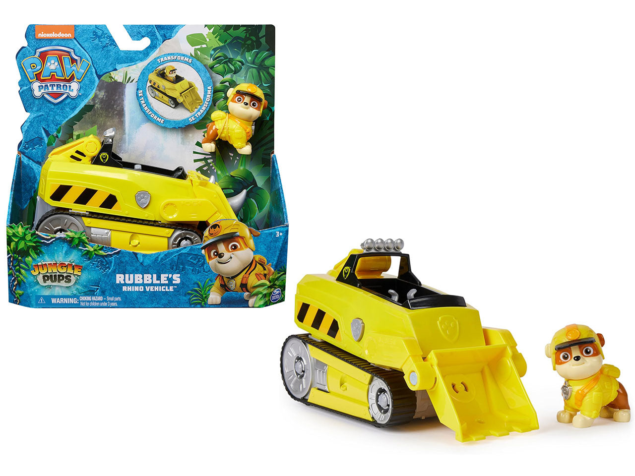 Paw Patrol veicolo giungla scavatore di Rubble, per bambini dai 3+ anni - Spin Master