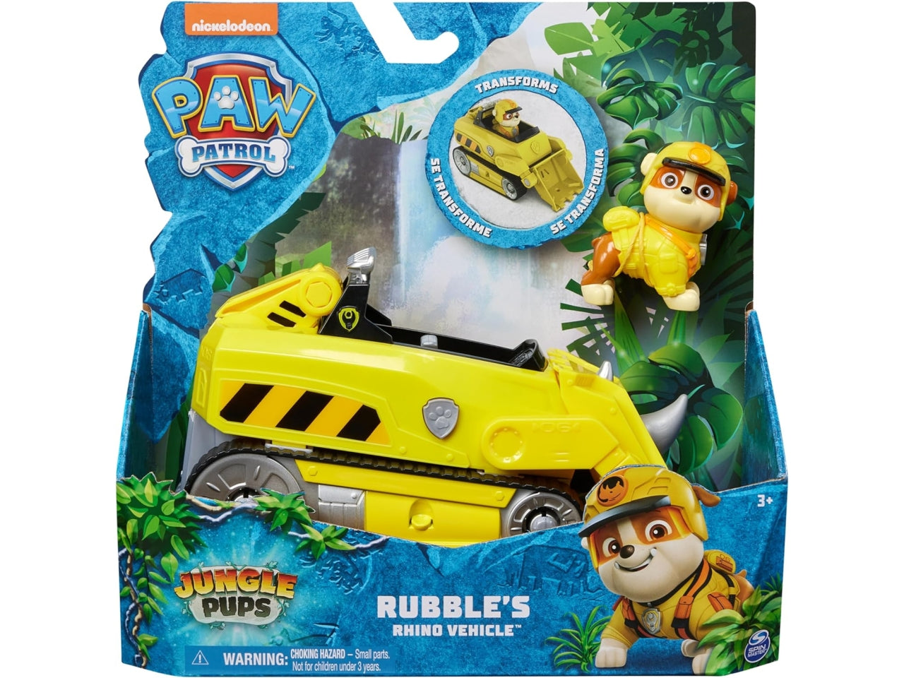 Paw Patrol veicolo giungla scavatore di Rubble, per bambini dai 3+ anni - Spin Master