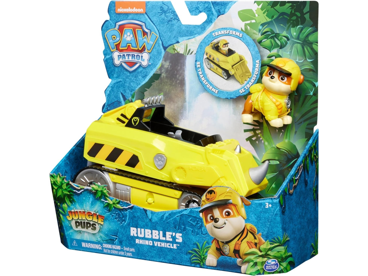 Paw Patrol veicolo giungla scavatore di Rubble, per bambini dai 3+ anni - Spin Master