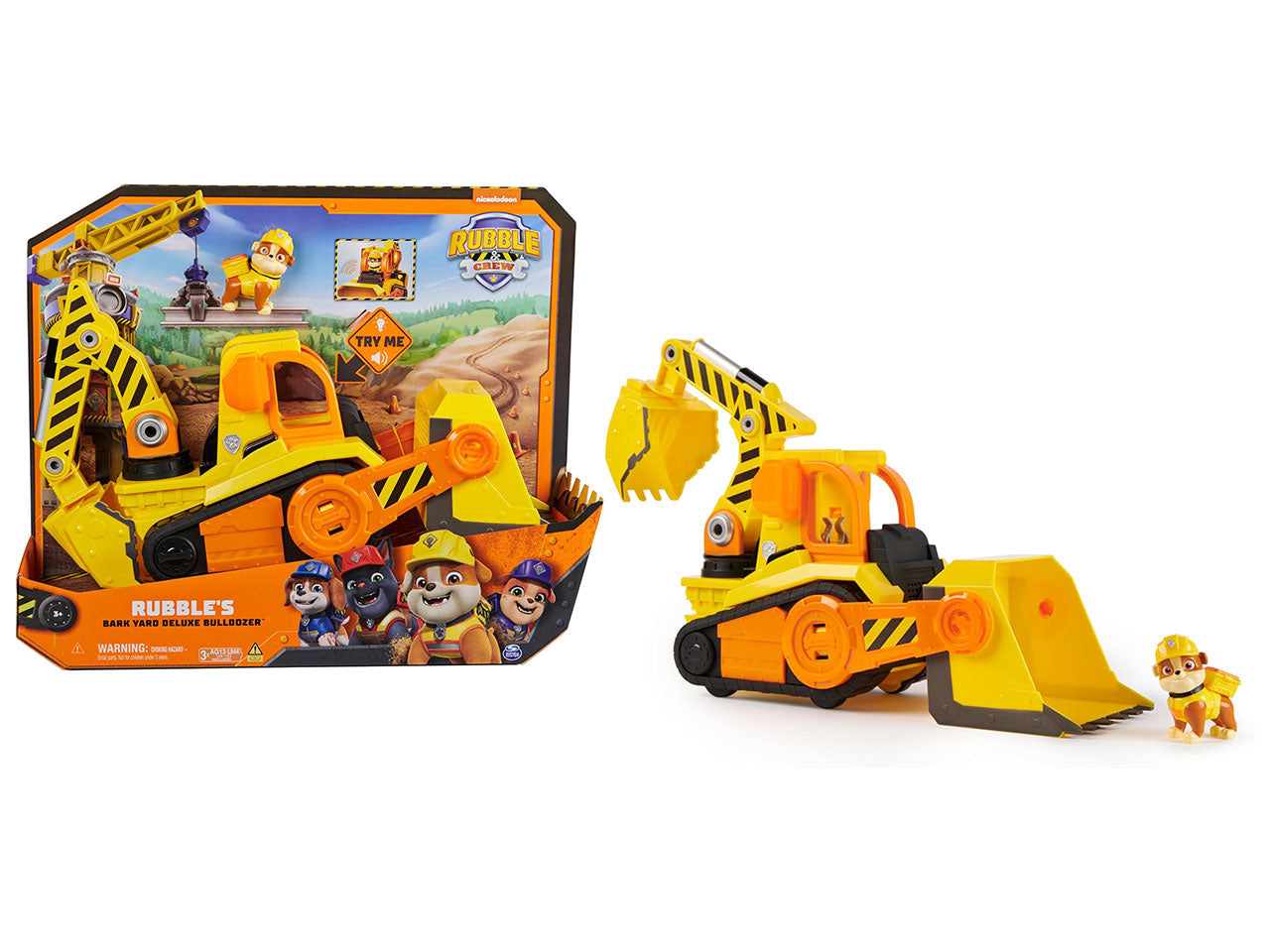 Rubble & Crew bulldoze con luci e suoni di Wheeler, con personaggio per bambini dai 3+ anni - Spin Master