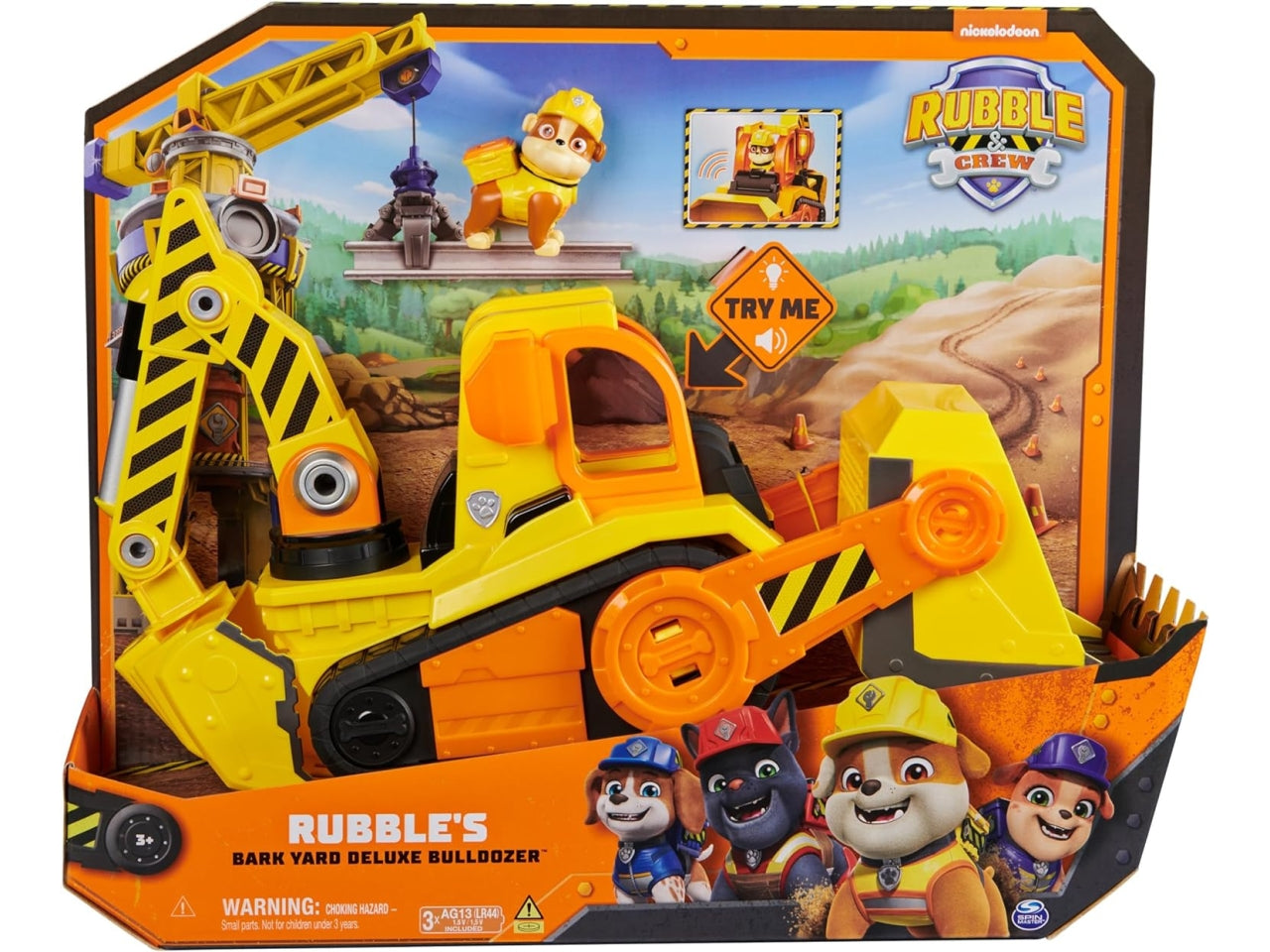 Rubble & Crew bulldoze con luci e suoni di Wheeler, con personaggio per bambini dai 3+ anni - Spin Master