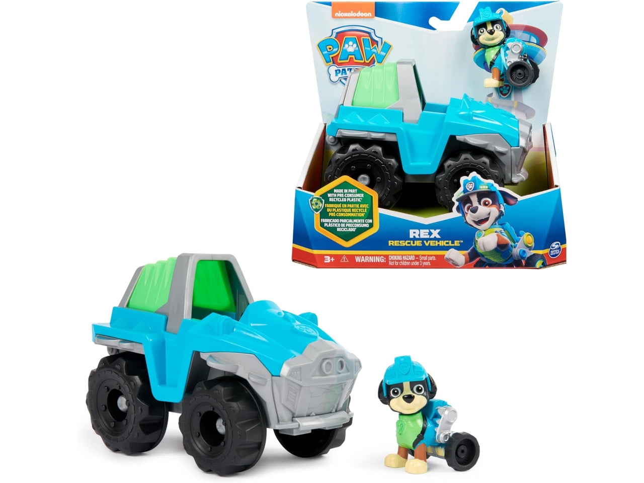 Paw Patrol veicolo da salvataggio di Rex con personaggio incluso per bambini dai 3+ anni - Spin Master