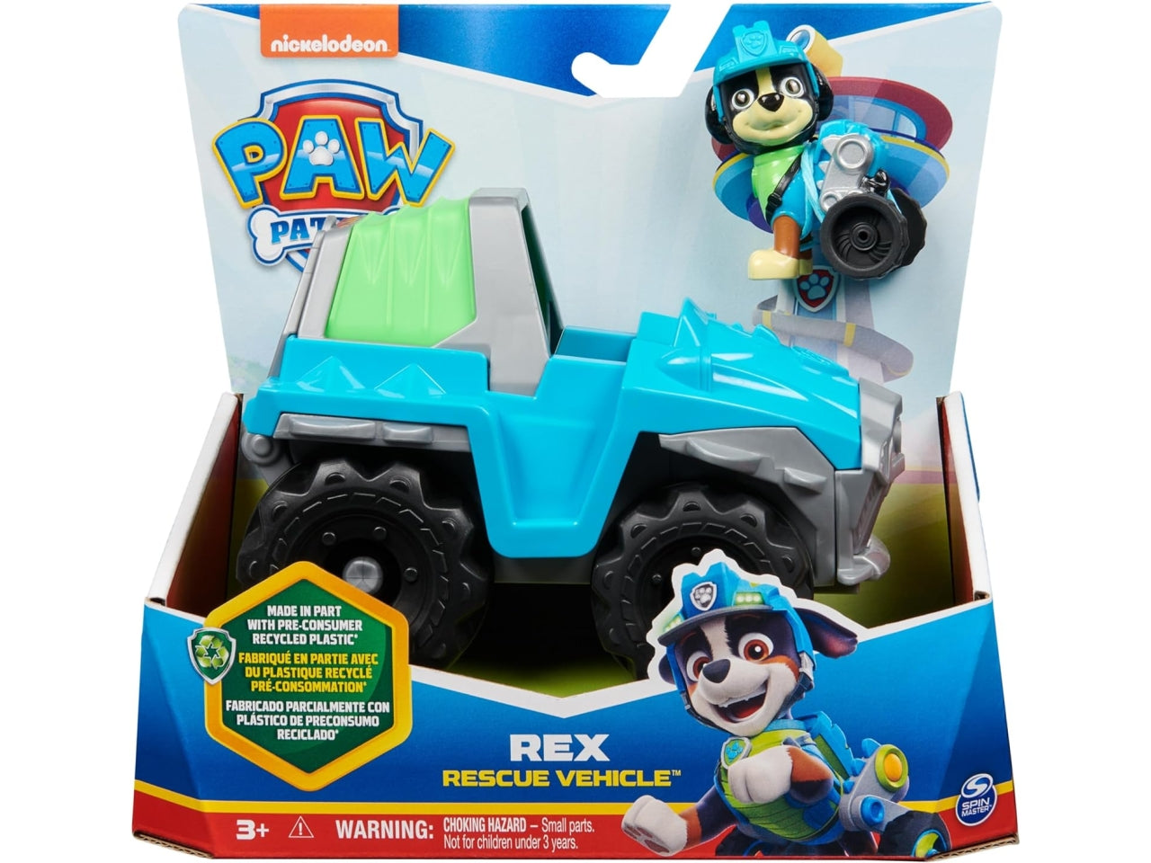 Paw Patrol veicolo da salvataggio di Rex con personaggio incluso per bambini dai 3+ anni - Spin Master