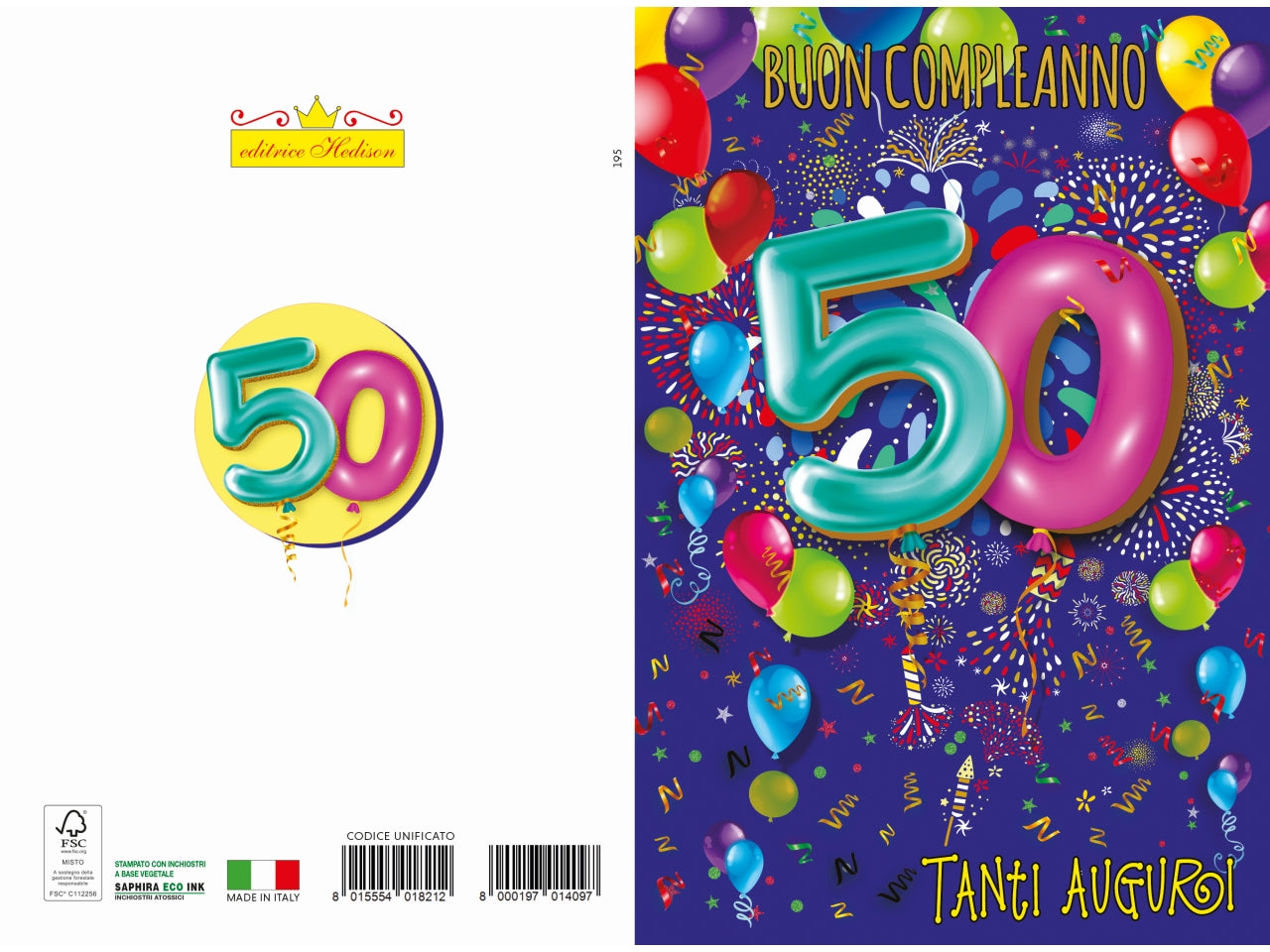 Biglietto auguri 50 anni