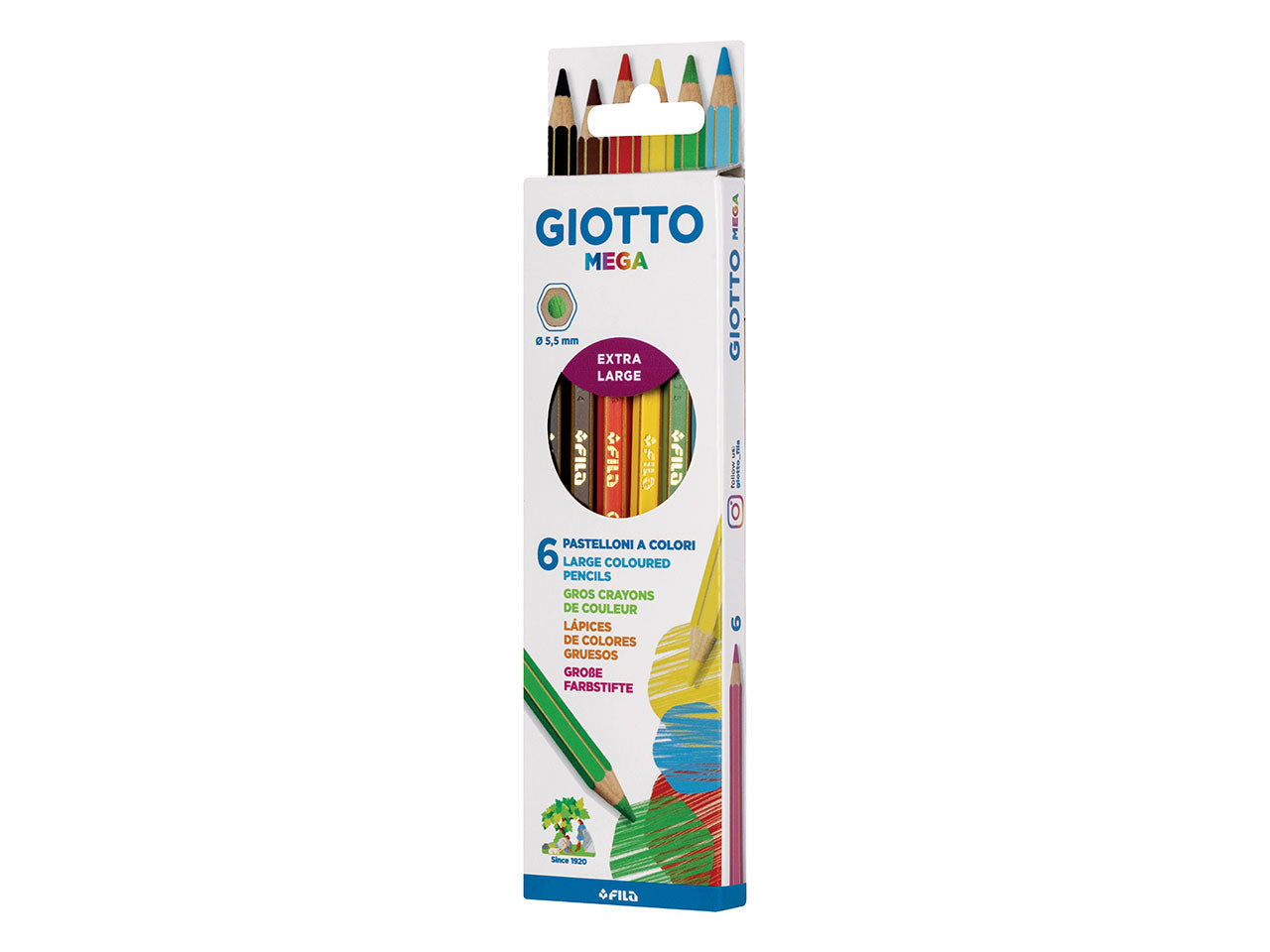 Pastelli giotto mega 6pz 225800