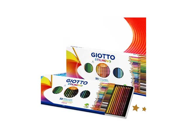 Pastelli colorati stilnovo esagonali fusto uguale alla mina colori assortiti D 3.3 mm Giotto $