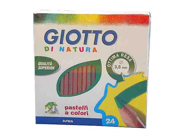 Pastelli tondi fusto in legno in cedro colori assortiti D 3.8 mm Giotto