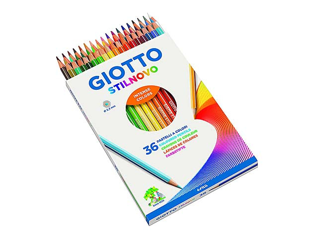 Pastelli colorati stilnovo esagonali fusto uguale alla mina colori assortiti D 3.3 mm Giotto $