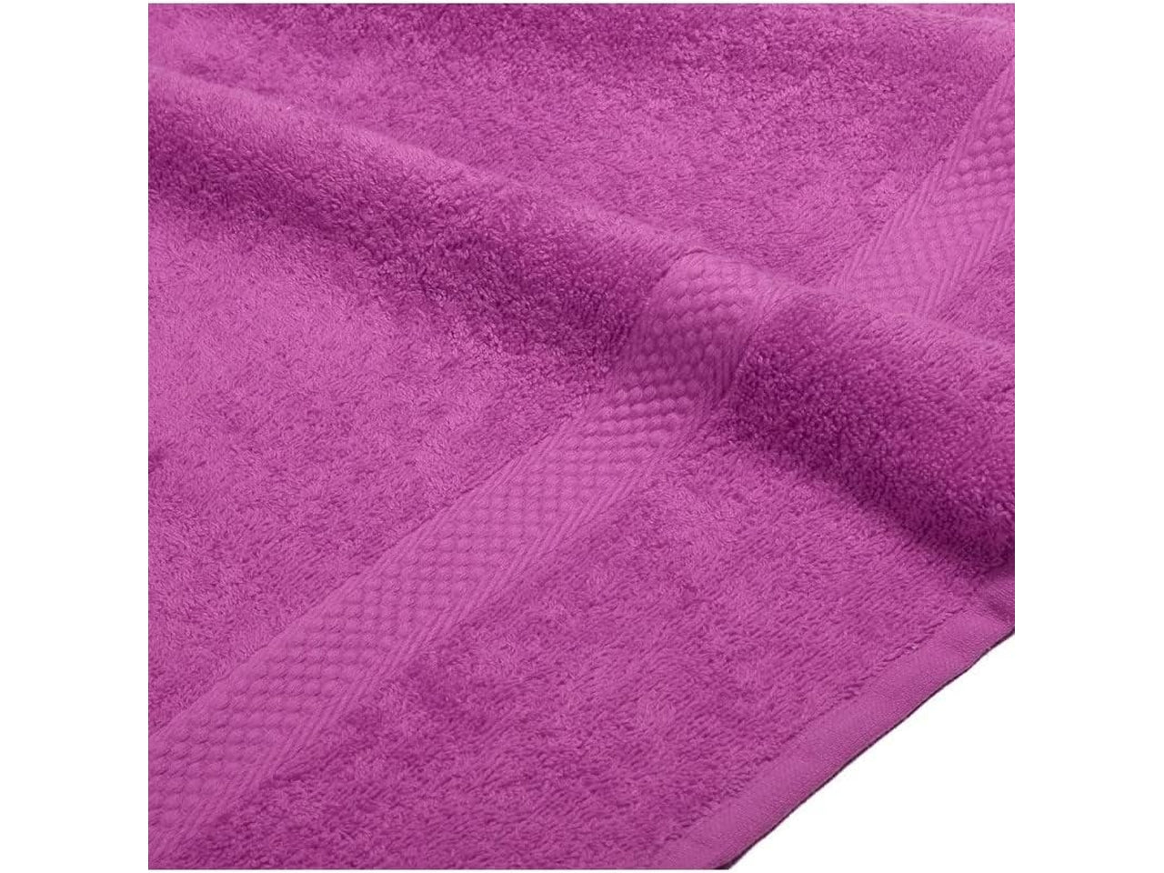 Asciugamano da bagno 55x100cm e ospite 40x60cm fucsia in cotone 450gr/mq - Caleffi