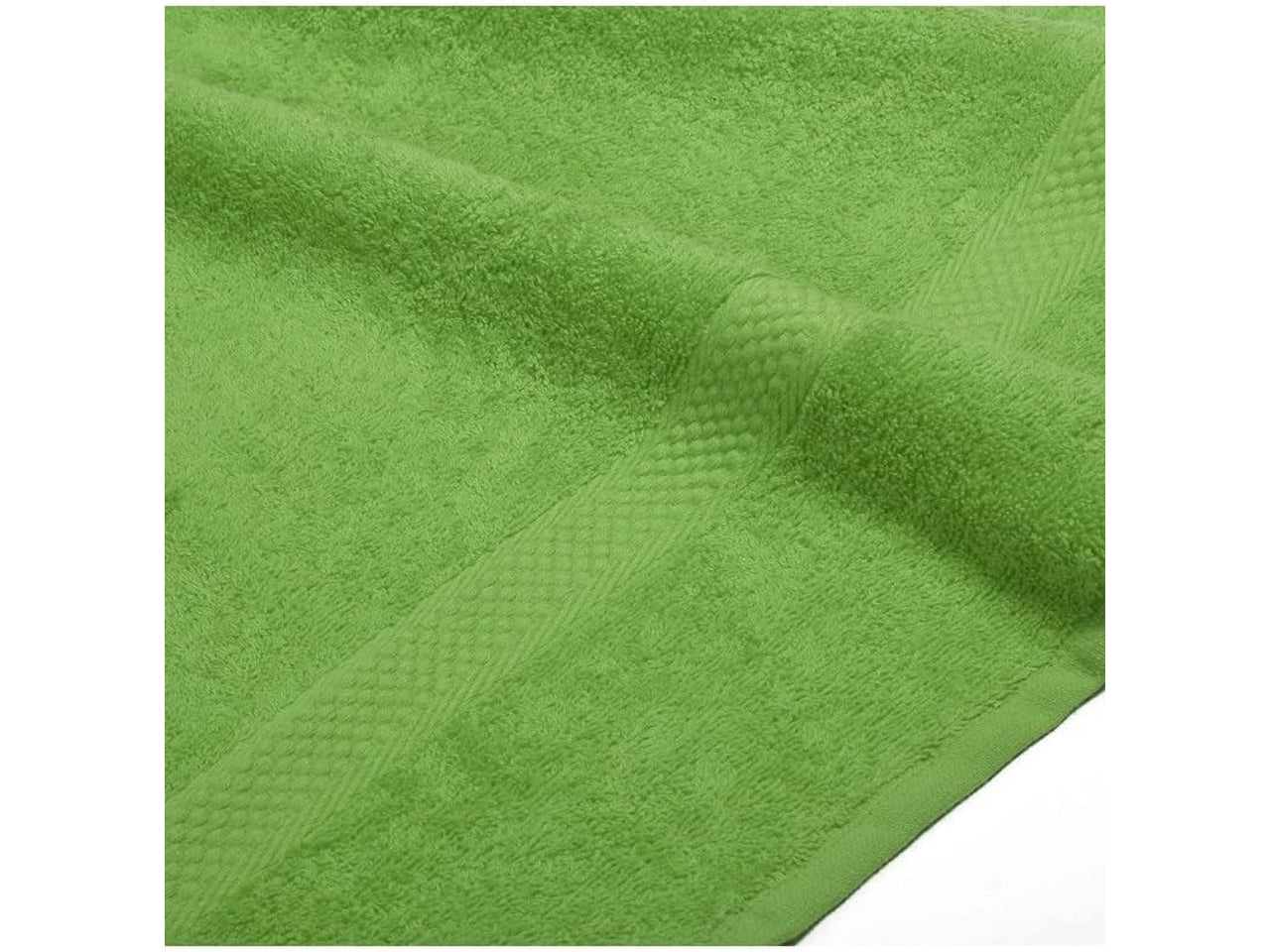 Asciugamano da bagno 55x100cm e ospite 40x60cm verde in cotone 450gr/mq - Caleffi