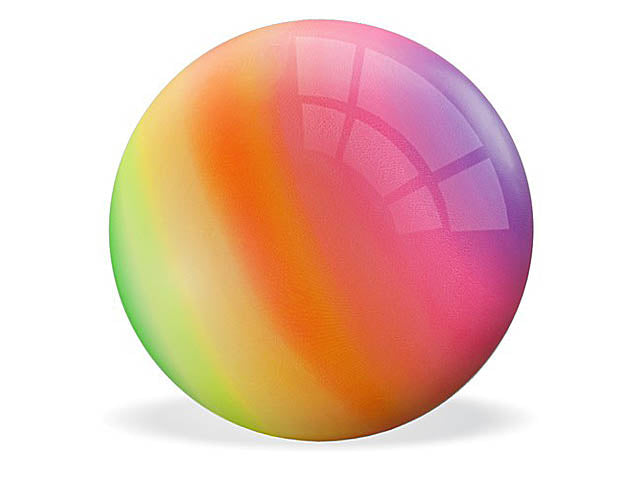 Pallone 14cm arcobaleno fluo 05066