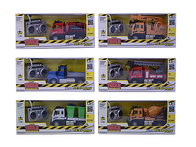 Mad truck radiocomandato in scala 1:64 con luci frontali disponibili in 6 colori