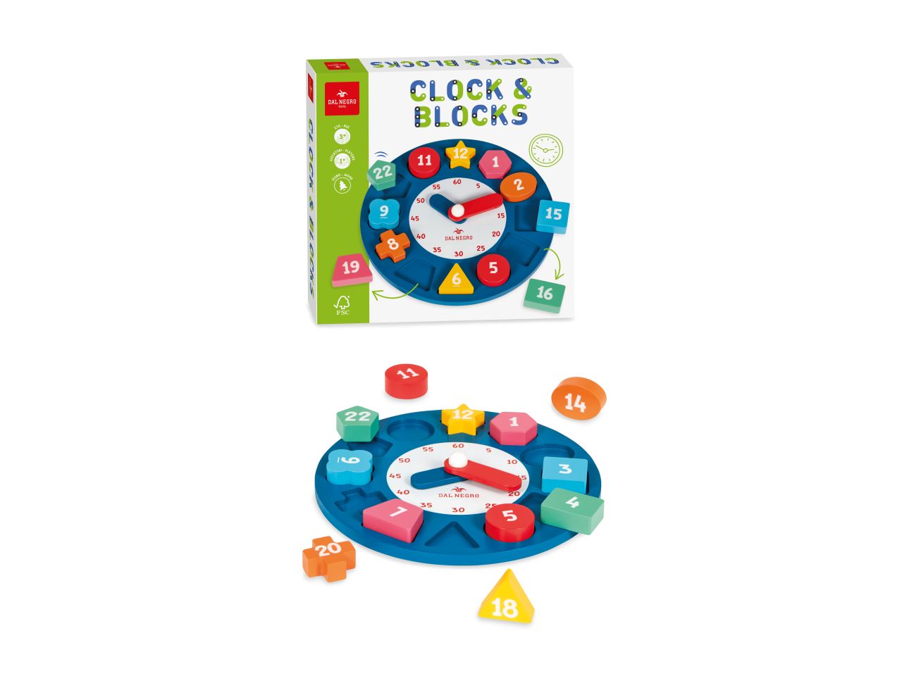 Clock and blocks