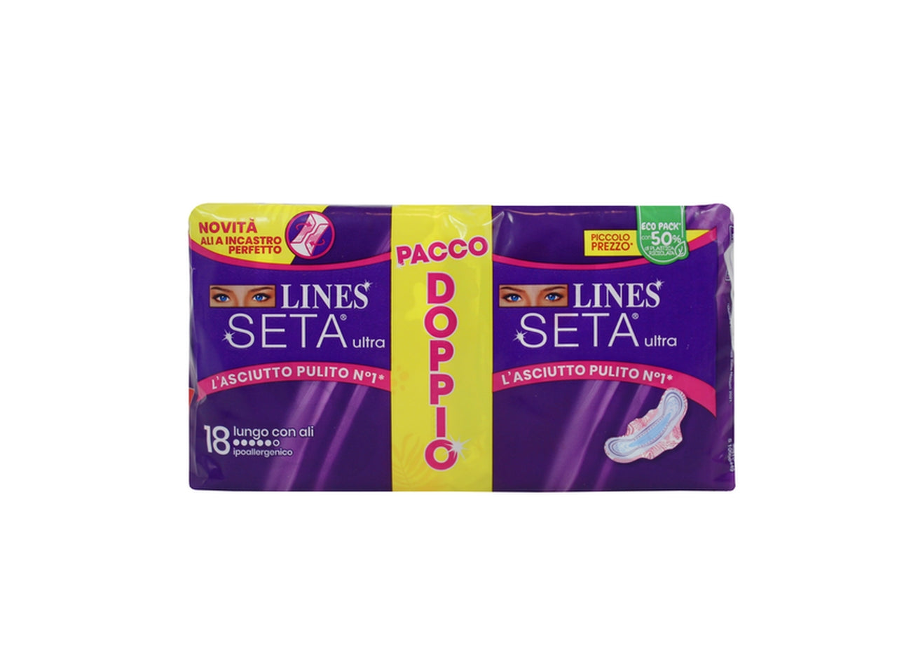Lines seta ultra doppio lungo ali - 18 assorbenti$