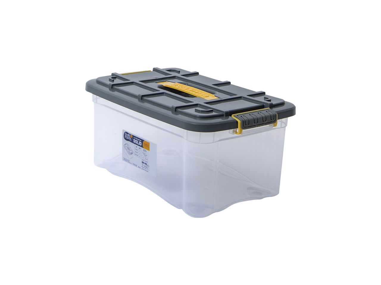 Storage box solid handle capacita' 10l misura 370x255x170mm colore grigio