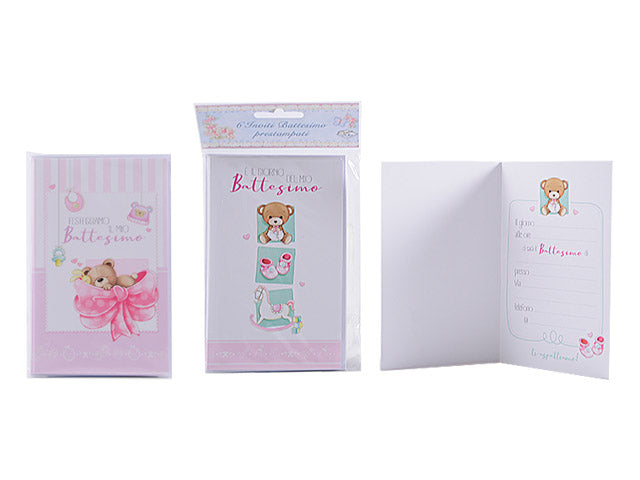 Biglietti invito battesimo + busta