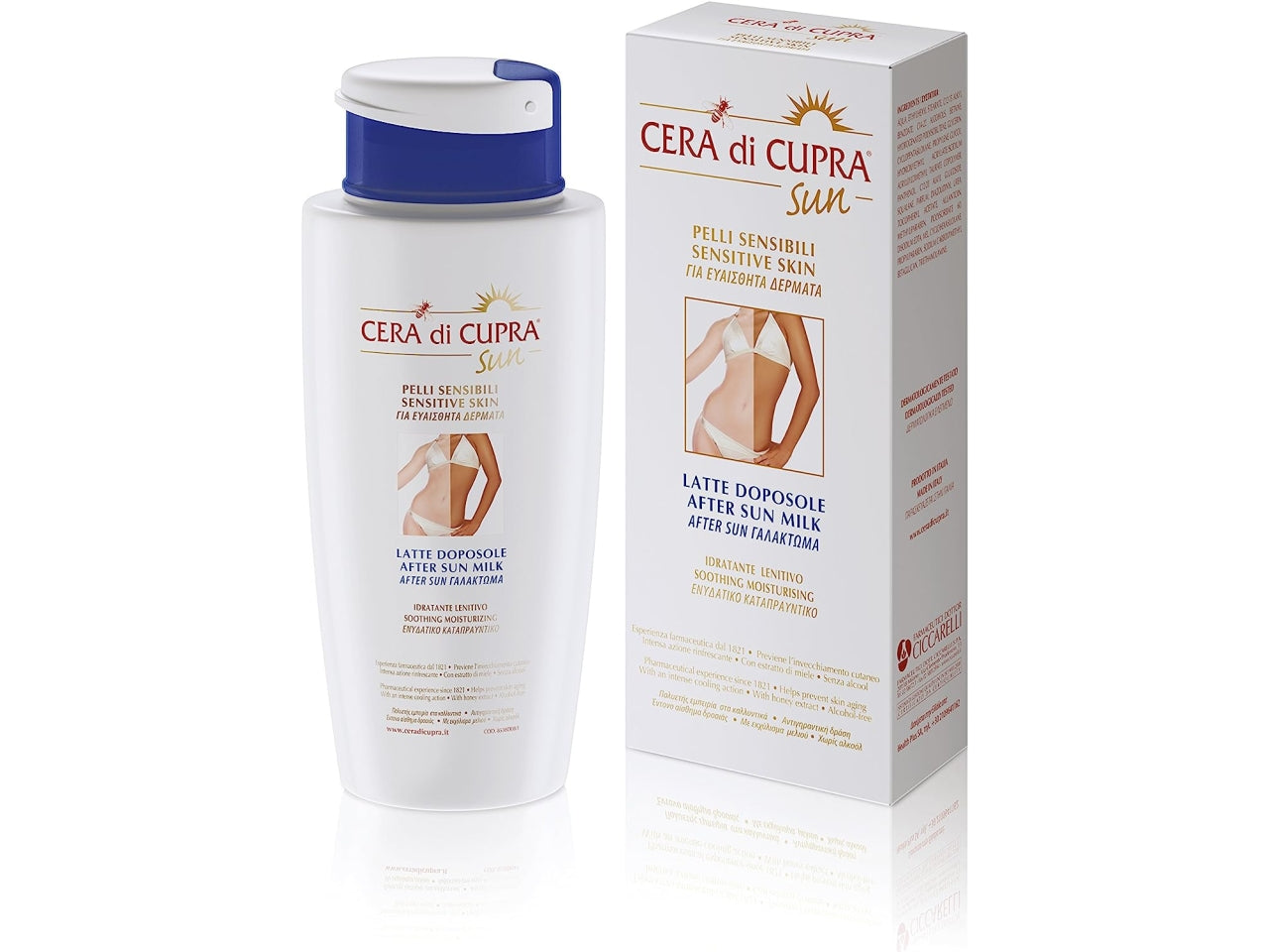 Cera di cupra latte dopo sole formato da 200ml