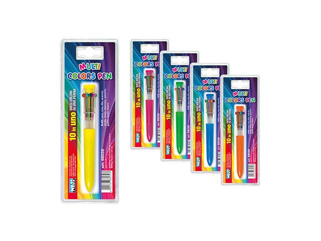 Penna multicolori niji 10 colori in una penna lebez assortiti m