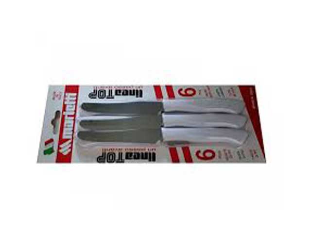 Coltelli da tavola 6 pezzi bianco 13tpb06b